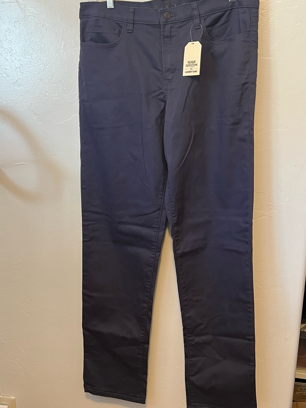 Lands' End Blake Shelton Men's Dark Navy Chinos 34x34 new with tags
